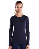 US Blanks US190 Women's Long Sleeve Tee in Navy blue