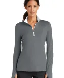 Nike Golf 779796  Ladies Dri-FIT Stretch 1/2-Zip C Dark Grey/Wht