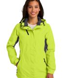 Port Authority L322    Ladies Cascade Waterproof J in Chg grn/mag gy