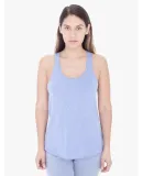 BB308 American Apparel Ladies Poly-Cotton Racerbac Heathr Lake Blue