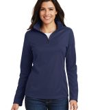 Port Authority L806 Ladies Pinpoint Mesh 1/2-Zip in True navy