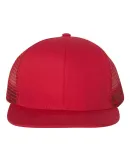 Mega Cap 6997B Flat Bill Six-Panel Trucker Cap Red