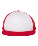 Mega Cap 6875 Foam Front Flat Bill Trucker Cap White/ Red