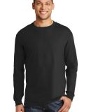 Hanes 5186 6.1 oz. Ringspun Cotton Long-Sleeve Bee in Black