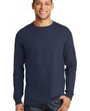 Hanes 5186 6.1 oz. Ringspun Cotton Long-Sleeve Bee in Navy