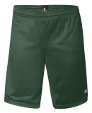 S162 Champion Logo Long Mesh Shorts with Pockets Athletic Dark Green