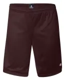 S162 Champion Logo Long Mesh Shorts with Pockets Maroon