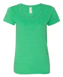 Gildan 64550L Softstyle Women's Deep Scoopneck T-S HTHR IRISH GREEN