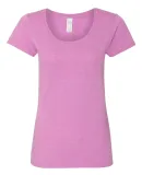 Gildan 64550L Softstyle Women's Deep Scoopneck T-S HTH RDNT ORCHID