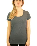 Gildan 64550L Softstyle Women's Deep Scoopneck T-S DARK HEATHER