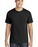 Gildan 5300 Heavy Cotton T-Shirt with a Pocket in Black