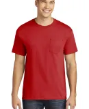 Gildan 5300 Heavy Cotton T-Shirt with a Pocket in Red