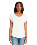 Next Level 6360 Women's Roll Sleeve Scoop Neck Dol in White