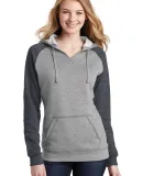 District DT296    Juniors Lightweight Fleece Ragla H Grey/H Char