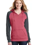 District DT296    Juniors Lightweight Fleece Ragla H Red/H Char