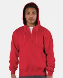 Champion S185 Logo Cotton Max Quarter-Zip Hoodie in Scarlet