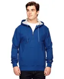 Champion S185 Logo Cotton Max Quarter-Zip Hoodie in Athletic royal