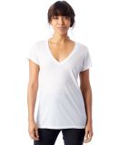 Alternative 2894 Womens Slinky Melange Burnout Jer in White