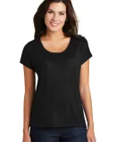 District Made DM412    Ladies Drapey Dolman Tee Black