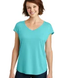 District Made DM416    Ladies Drapey Cross-Back Te Aqua Ice