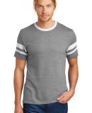 Alternative 05055BP Sideline Vintage Football Tee in Smoke/white