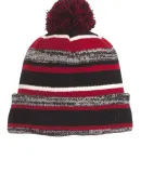 New Era NE902    Sideline Beanie Black/Scarlet