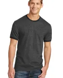 Port & Co PC54R mpany   Core Cotton Ringer Tee Dark H Gy/J Bk