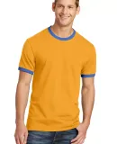 Port & Co PC54R mpany   Core Cotton Ringer Tee Gold/Royal