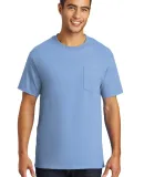 Port & Company PC61PT Tall Essential Pocket Tee in Light blue