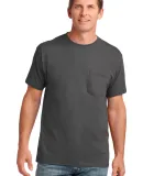 Port & Co PC54P mpany   Core Cotton Pocket Tee Charcoal