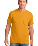 Port & Co PC54P mpany   Core Cotton Pocket Tee Gold