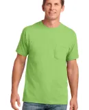 Port & Co PC54P mpany   Core Cotton Pocket Tee Lime