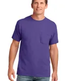 Port & Co PC54P mpany   Core Cotton Pocket Tee Purple