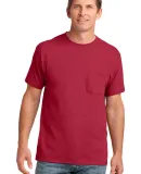 Port & Co PC54P mpany   Core Cotton Pocket Tee Red