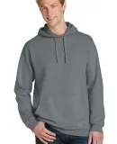 Port & Company PC098H Pigment-Dyed Pullover Hooded Pewter