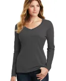 Port & Co LPC450VLS mpany   Ladies Long Sleeve Fan Charcoal