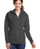 Port & Company LPC78ZH Ladies Core Fleece Full-Zip Charcoal