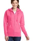 Port & Company LPC78ZH Ladies Core Fleece Full-Zip Neon Pink