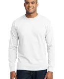 Port & Co PC55LST mpany   Tall Long Sleeve Core Bl White