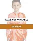 Port & Company PC147YLS Youth Tie-Dye Long Sleeve  Rainbow