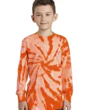 Port & Company PC147YLS Youth Tie-Dye Long Sleeve  Orange
