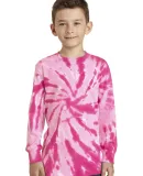 Port & Company PC147YLS Youth Tie-Dye Long Sleeve  Pink