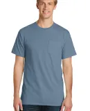 Port & Co PC099P mpany   Pigment-Dyed Pocket Tee Denim Blue