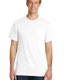 Port & Co PC099P mpany   Pigment-Dyed Pocket Tee White