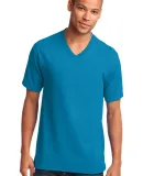 Port & Co PC54V mpany   Core Cotton V-Neck Tee Neon Blue