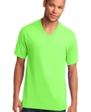 Port & Co PC54V mpany   Core Cotton V-Neck Tee Neon Green