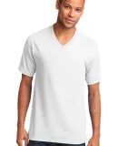 Port & Co PC54V mpany   Core Cotton V-Neck Tee White