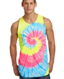 Port & Company PC147TT Tie-Dye Tank Top Neon Rainbow