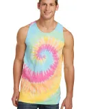 Port & Company PC147TT Tie-Dye Tank Top Pastel Rainbow