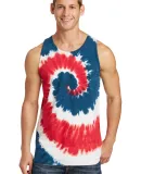 Port & Company PC147TT Tie-Dye Tank Top USA Rainbow